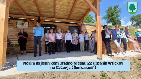 Urbani vrtički na Čečovju uspešno oddani občankam in občanom